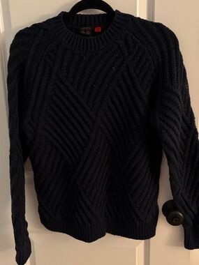 Women’s Musto Navy Cable Knit Crewneck Sweater